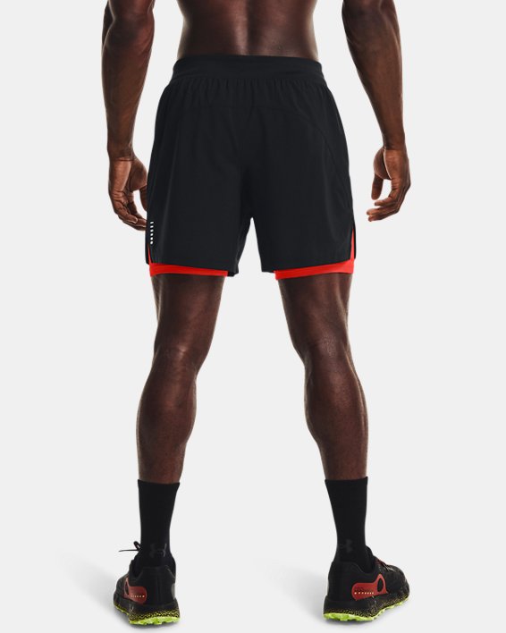 Men's UA Iso-Chill Run 2-in-1 Shorts, Black, pdpMainDesktop image number 1